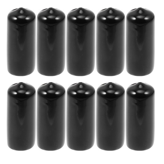 CHICHUMID Rubber Cue Tip Covers for Billiard Cues, Shock-Absorption, Black, 10Pcs