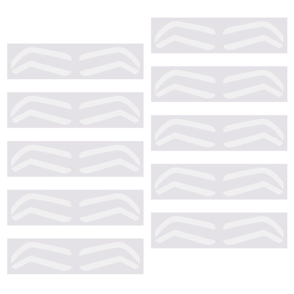 10Pcs Customizable Eyebrow Guide Stickers White Waterproof Adhesive Templates For Flawlessly Brow Shaping