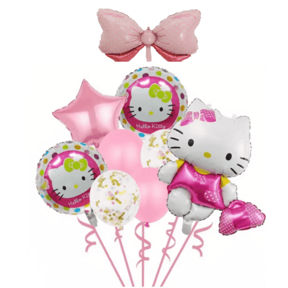10PCS For Hello Themed For Kitty Balloons - Kitty Balloons Birthday Party Decorations, Celebration Party Kit Supplies for All Occasion