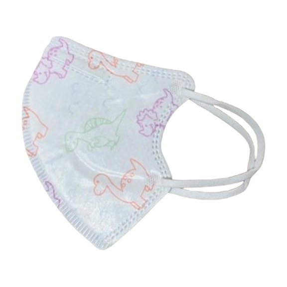10Pcs Cute Print Disposable Face Masks 3-Ply Breathable Filter Comfortable Earloop Masks for Daily Use(White-14.5x9cm)