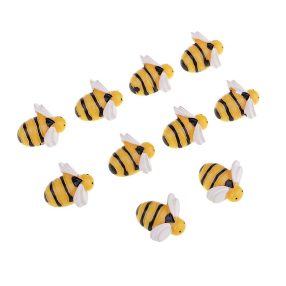 10Pcs Cute Resin Flat Back Cabochons Decorations, Flatback Embellishment Bees Making Accessories Decorations