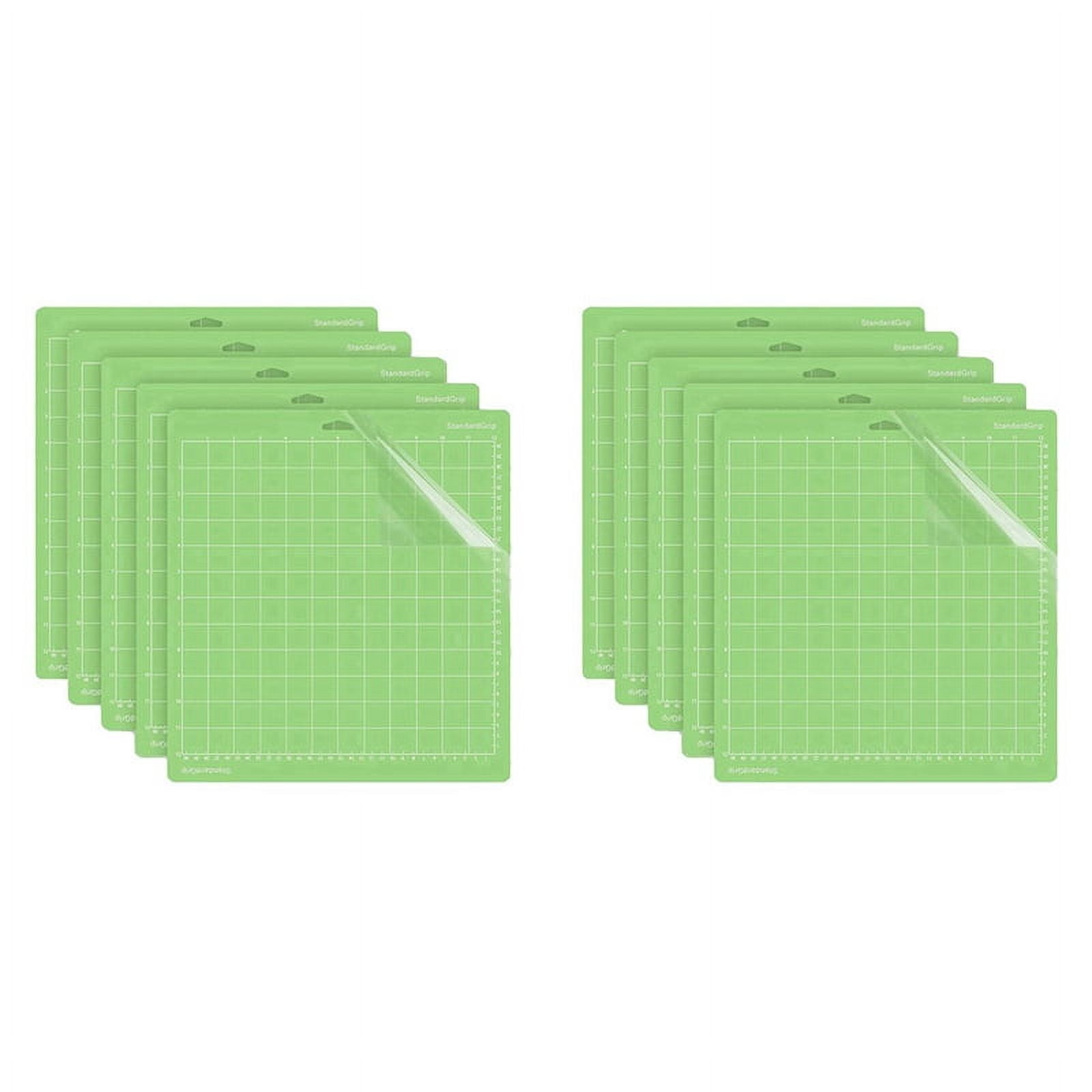 10Pcs Cutting Mat Light Grip for  One/Air/Explore Air2&Air 3 /Maker&Maker 3,Quilting Cutting Mats 12X12 Inch-Green