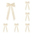 thumbnail image 1 of 10Pcs Cyenie Velvet Bow Decoration, Christmas Off-White *10 Ribbon Bows for Christmas Tree Rustic Small Craft Bows Ornaments for Garland Wreath Wrapping Candy Bags Diy Decorations, 1 of 5