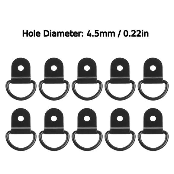 10Pcs D Rings Tie Down Anchors Ring Pull Hook Stainless Steel Lashing Ring Load Fit for Car Boat Cargo Trailer Vehicles RV Van