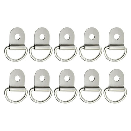 10Pcs D Shape Tie Down Anchors Fittings Fits for Trailers Cargo RV 4.5mm