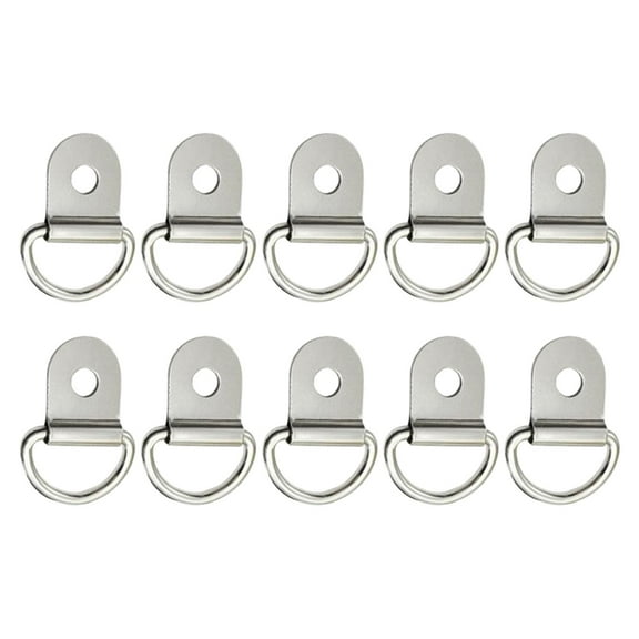 10Pcs D Shape Tie Down Anchors Fittings Fits for Trailers Cargo RV 4.5mm