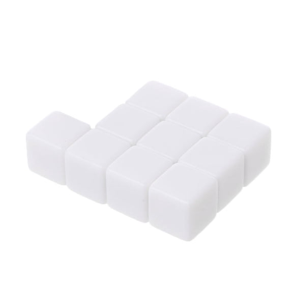 10Pcs D6 Dice 12mm Die Six Sided Table Gaming Dice Blank For Role Playing Toys