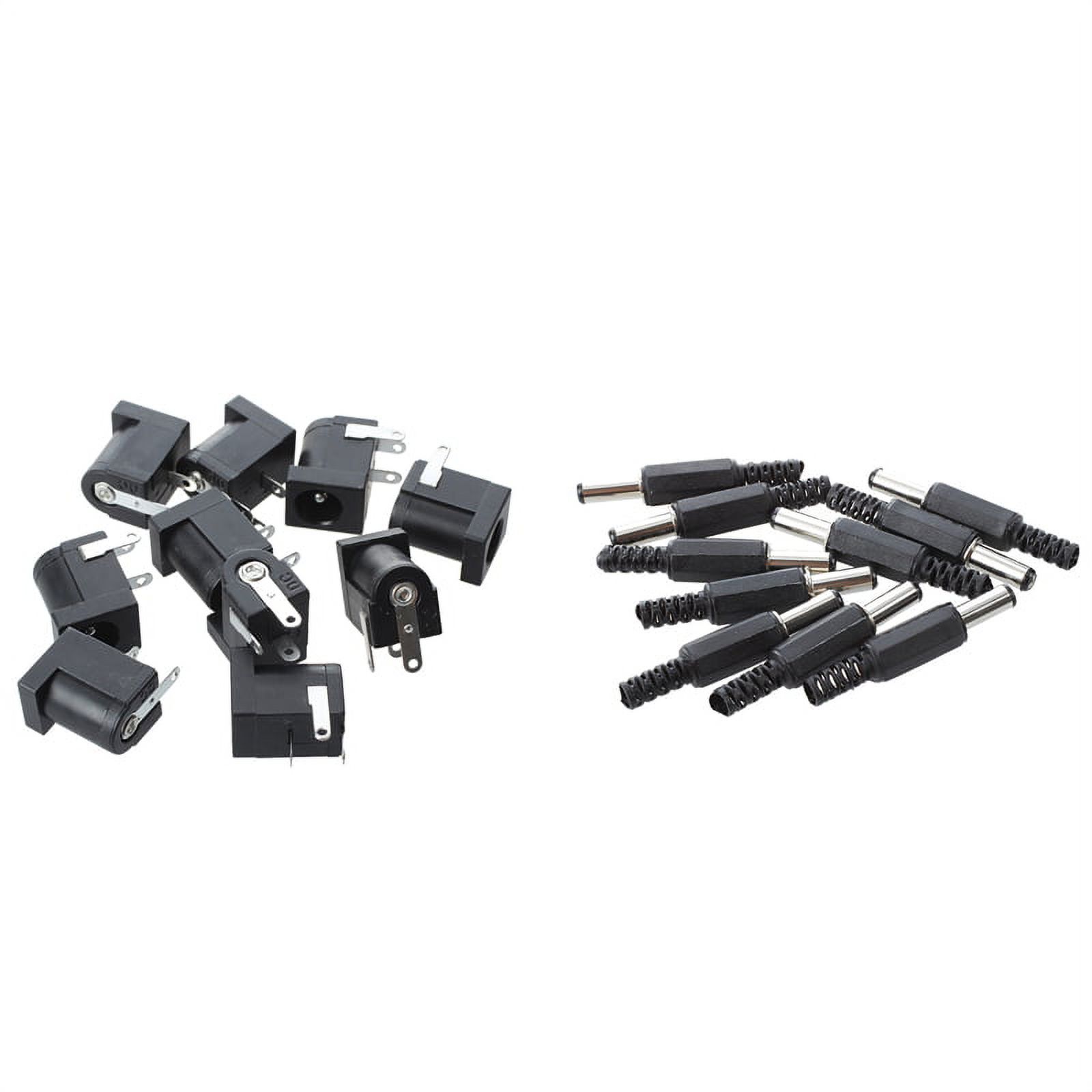 10Pcs DC Power Jack Socket 2 1Mm Barrel Type PCB Mount With10 X Black 10pcs-dc-power-jack-socket-2-1mm-barrel-type-pcb-mount-with10-x-black