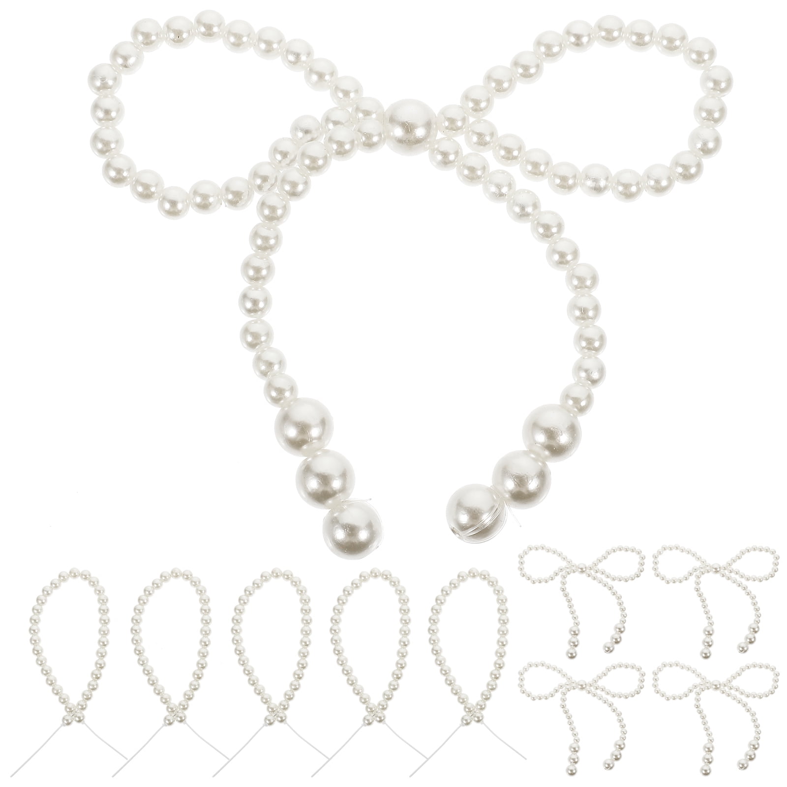 10Pcs DIY Pearl Cake Decoration Delicate Valentine Cake Imitation Pearl Cupcake Decoration