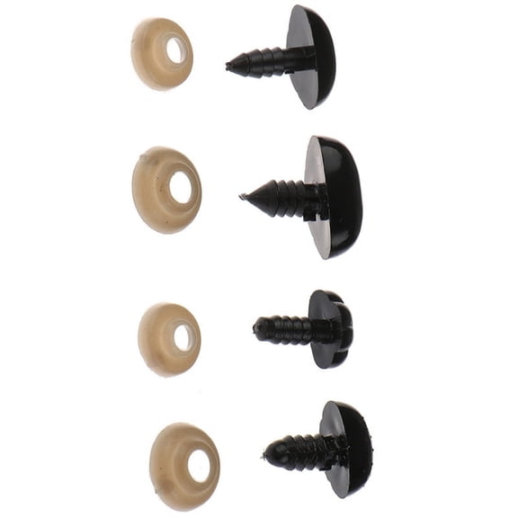 10Pcs DIY Plastic Black Noses For Bear Soft Stuffed Toys Animal Doll Toys