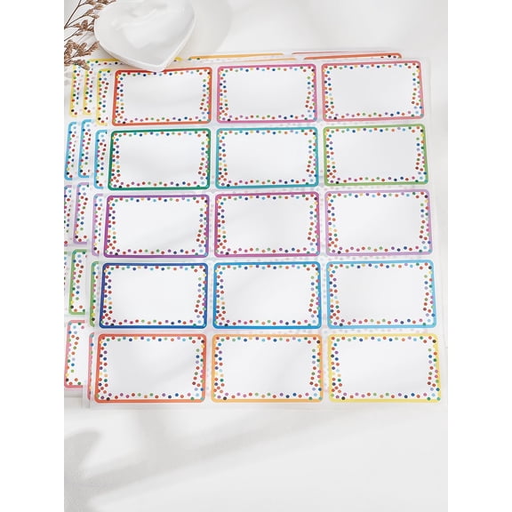 10Pcs Decorative Colorful Name Tags Rectangle PVC Self Adhesive Stickers English Name Adhesive Label for Whiteboards Locker Fridge Office Home 275x240x0.1mm for DIY