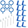 thumbnail image 1 of FOUR E's Scientific 10Pcs Dental X-Ray Film Holder, Bite Block with 5Pcs Arms + 5Pcs Rings Set, Blue, 1 of 5