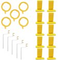 thumbnail image 1 of FOUR E's Scientific 10Pcs Dental X-Ray Film Holder, Bite Block with 5Pcs Arms + 5Pcs Rings Set, Yellow, 1 of 5