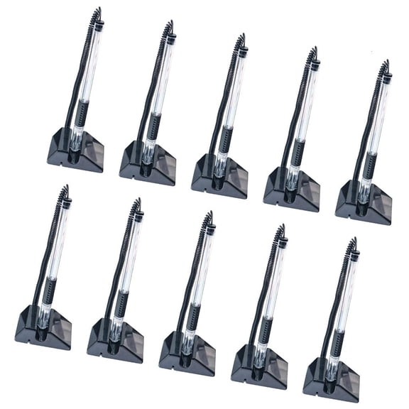 10Pcs Desktop Counter Pen Security Gel Ink Pen Black Netural Pen Set with Base