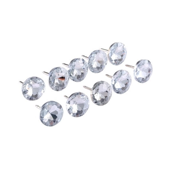 10Pcs Diamond Crystal Upholstery Nails Buttons Tacks Studs Pins 14/16/18/22mm Sofa Wall Decoration Furniture Accessory