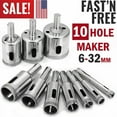 thumbnail image 1 of 10Pcs Diamond Hole Saw Kit Drill Bits Set Cutter Glass Ceramic Tile Porcelain, 1 of 5