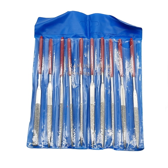 10Pcs Diamond Needle File Set 3x140mm Mini Needle File Kit For Stone Glass Metal Carving Craft Hand Tools Needle File Set