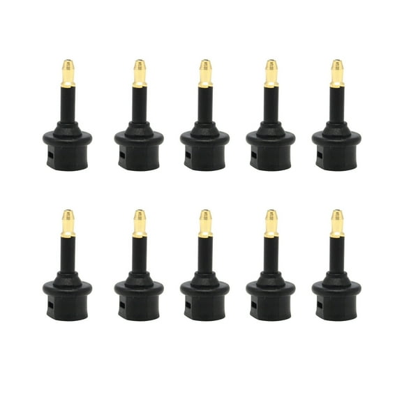 10Pcs Digital Fiber Optic Toslink Female to 3.5mm, Optical Audio Connector Adapter for Audio Sound bar/TV