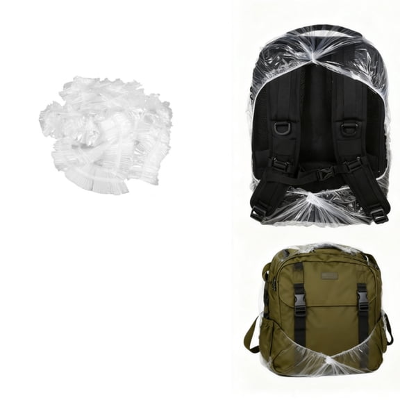 10Pcs Disposable Backpack Rain Cover, Waterproof Backpack Cover Elastic Protector for Backpacks Outdoor Hiking Cycling Camping Travel Emergency 15-40L