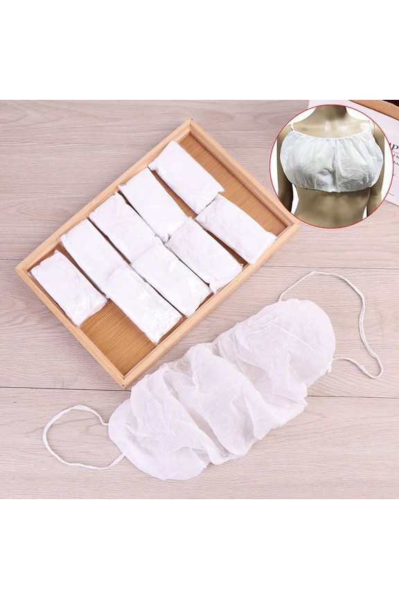 10Pcs Disposable Bra Non-Woven SPA Beauty Salon Massage Women Underwear Tube Top Universal Sling Shoulder Strap Bra