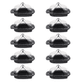 10Pcs Disposable Food Box with Clear Lid Restaurant Take Out Food
