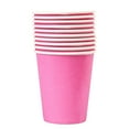 thumbnail image 1 of 10Pcs Disposable Paper Cups,9 Oz Paper Cups,Paper Coffee Cups, Disposable Drinking Cups,Disposable Paper Coffee Cups,Cold and Hot Drinks for Office, Party, Home Disposable Cups,(Pink,9 Ounce), 1 of 8
