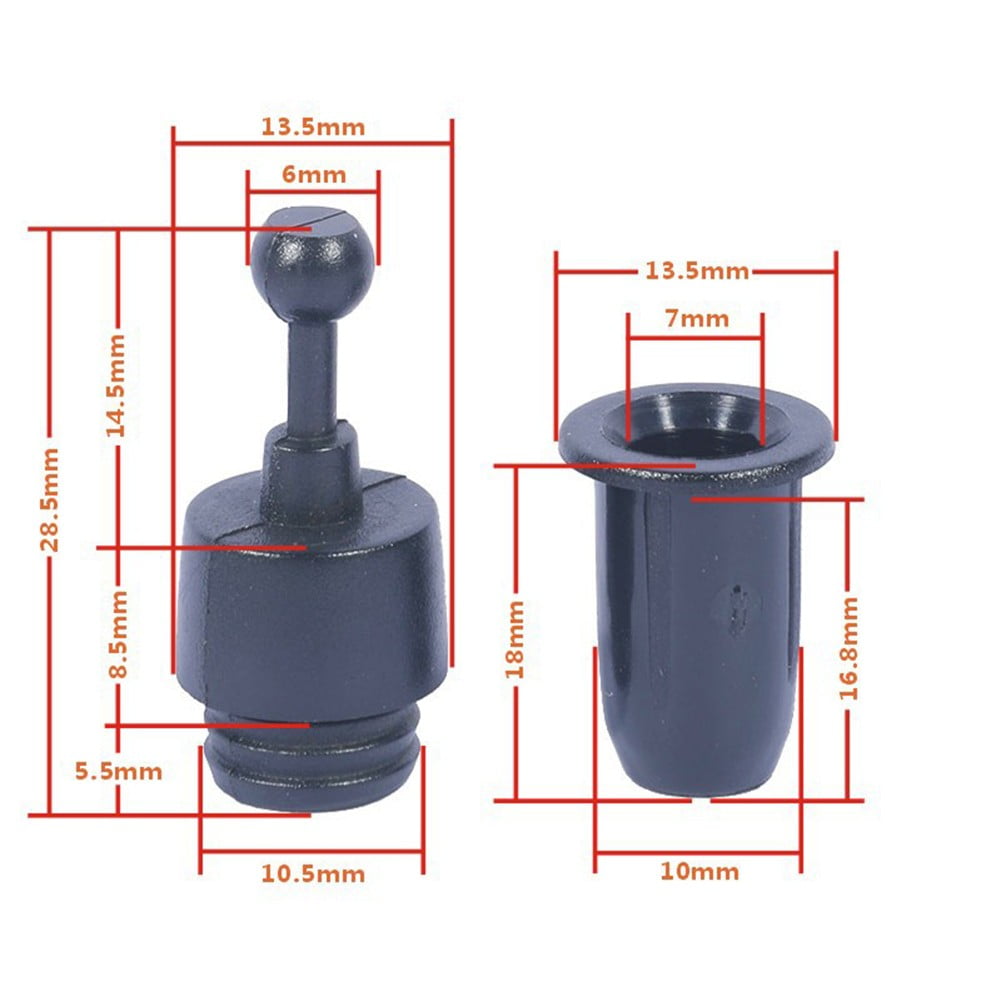Set Of 8 Pairs Thin Speaker Grill Pegs & Fasteners - Replacement Posts & Sockets