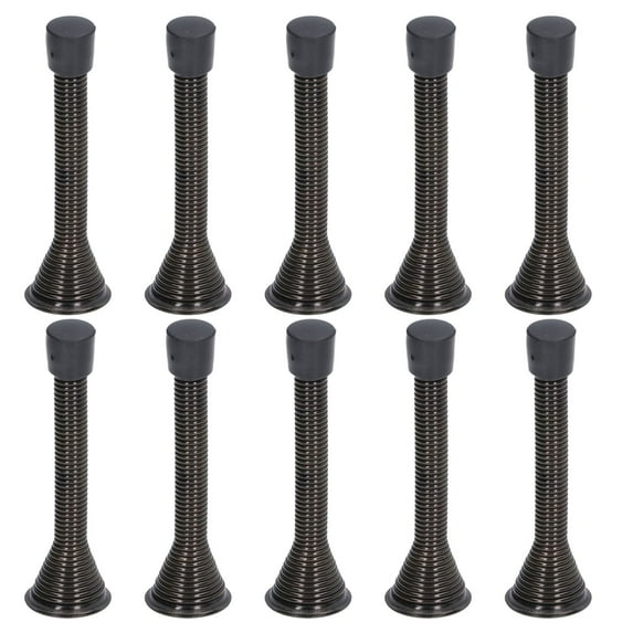 10Pcs Door Stop Stopper Wall Mounted Mount Doorstop Heavy Duty Stainless Steel Doorstops Spring Door Stop Sprung Stopper Skirting Board Buffer