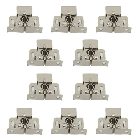 10Pcs Double Ball Roller Catches Cupboard Cabinet Door Locks Hardware Tool (Without Screws) for Home Cupboard