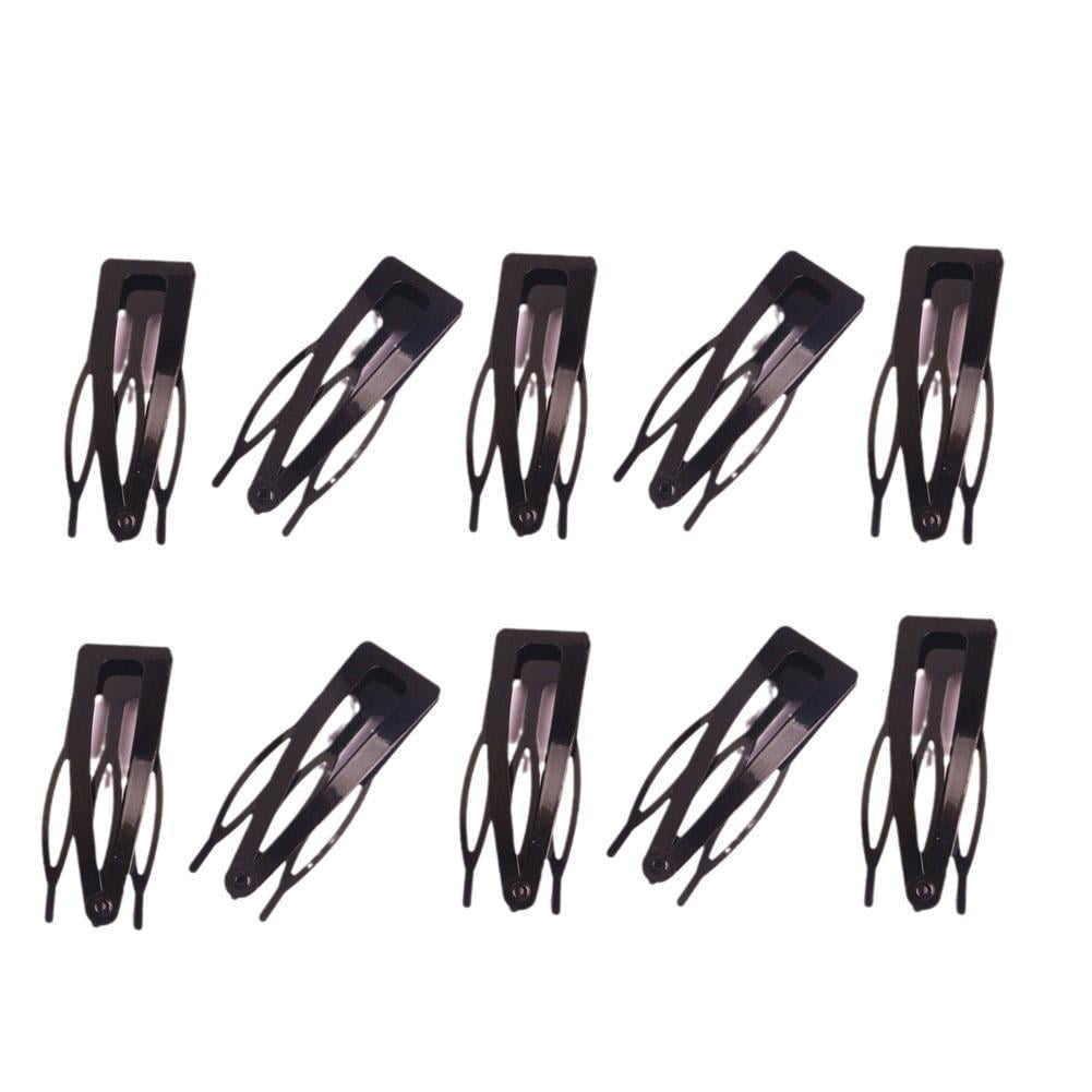 10Pcs Double Grip Hair Clips Metal Snap Hair Clips Hair Barrettes for Hair Making Hair Styling