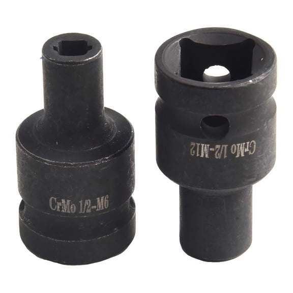 10Pcs Double Head Suqare Tap Die Socket Adapter 1/2 '' Driver Screw Threading Tool For Pneumatic Ratchet Wrench Drill M6-M24 Fangkenuo