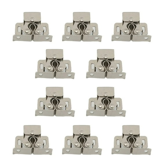 10Pcs Double Roller Catch Vintage Cupboard Cabinet Door Latch Locks For RV Camper Closet Drawer Furniture Hardware Accessories ,Versatile