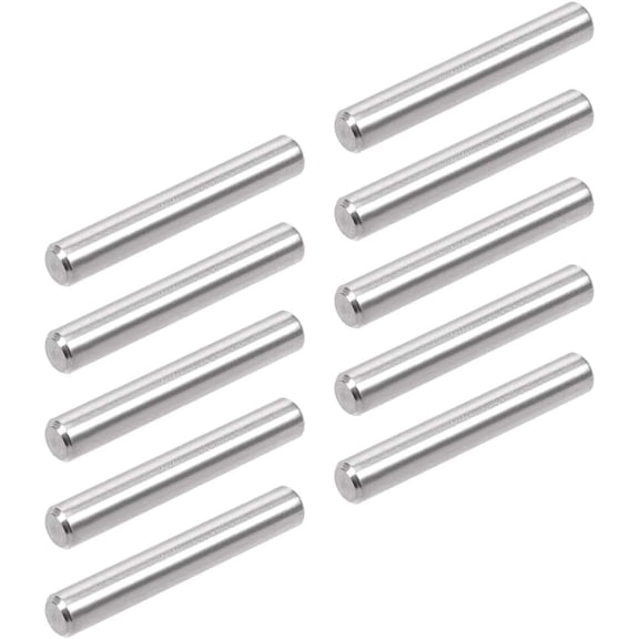 10Pcs(6mm x 40mm) Dowel Pin 304 Stainless Steel Pegs Support Shelves Silver Tone