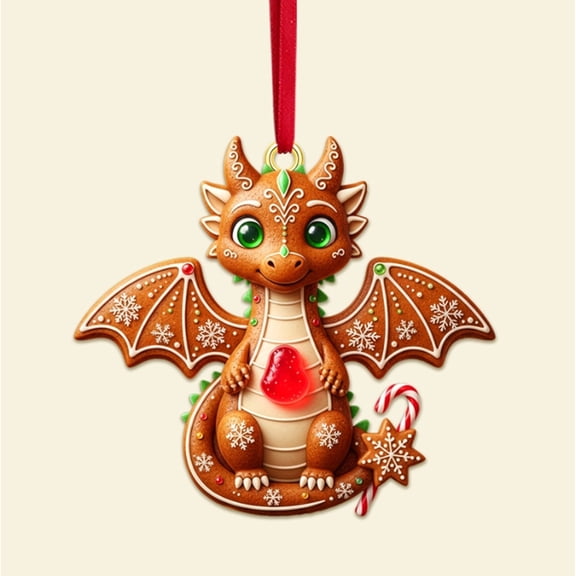 10Pcs Dragon Spreading Wings Mural Pendants, Christmas Tree Decors, Christmas Decoration
