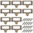 10Pcs Drawer Tag Frame Pull Handle Name Cards Slot Pull Handle for Home