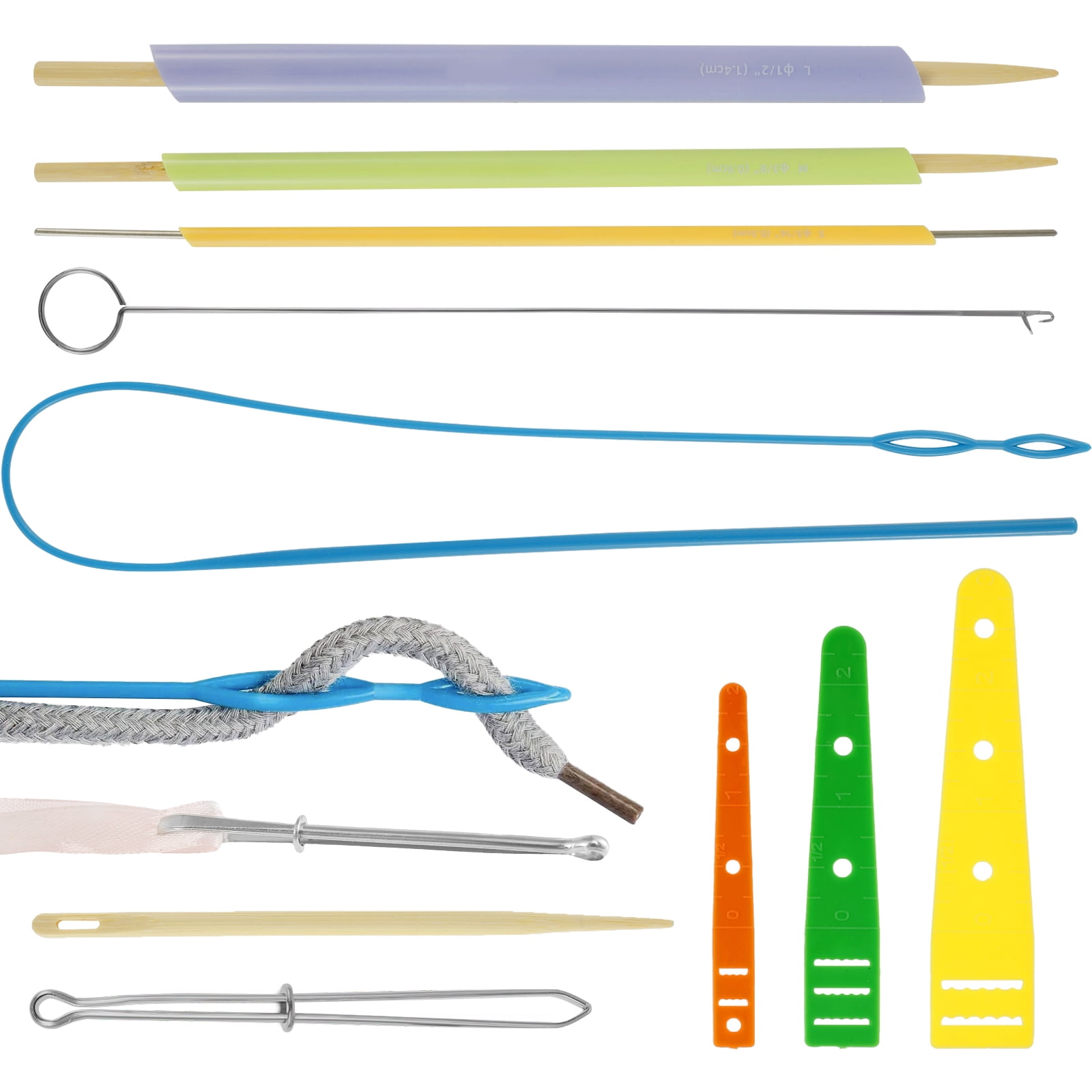 10Pcs Drawstring Threader Set Plastic Sewing Threading and Turning Kit ...