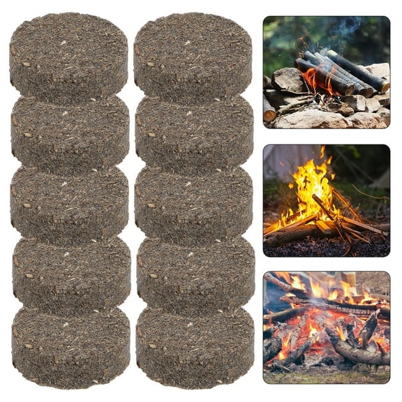 10Pcs Dried Wood Blocks Natural Firelighters BBQ Camping Fire Making Blocks Wooden Kindling Blocks