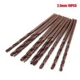 thumbnail image 1 of 10Pcs Drill Bit Set High Speed Steel Straight Shank Hand Drill Bits 2.5Mm, 1 of 4
