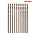 thumbnail image 1 of 10Pcs Drill Bit Set High Speed Steel Straight Shank Hand Drill Bits 2Mm, 1 of 4