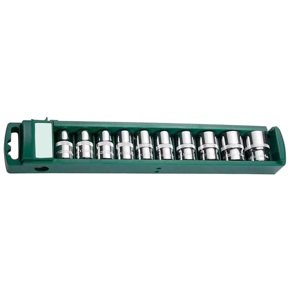 10Pcs Drives Socket Wrench Head Set for Ratchets 1/4" 3/8" Short Long Socket Nut Driver Sleeve Spanner End Repair Tool