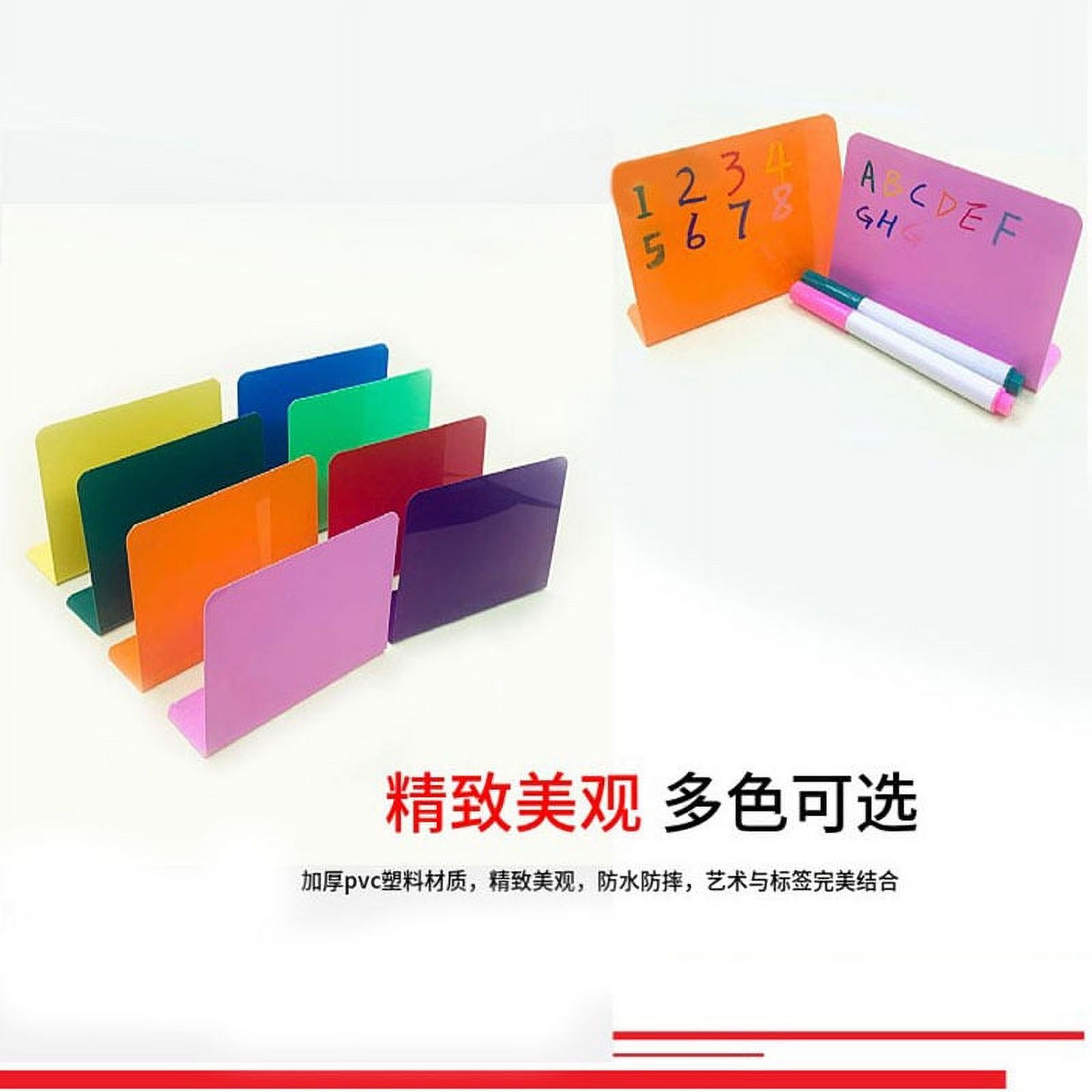 10Pcs Dry Erase Sign Acrylic Name Stand Acrylic Sign Tabletop Card