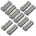 thumbnail image 1 of 10Pcs Dual Row 5P Screw Barrier Terminal Block Strip Connector 600V 15A, 1 of 1