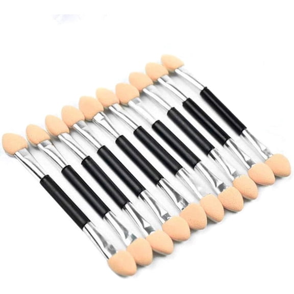 10Pcs Dual Sided Eyeshadow Brush Disposable Dual Sided Eye Shadow Applicator Double End Sponge Foam Makeup Tool Sponge Tipped Oval Makeup Applicator
