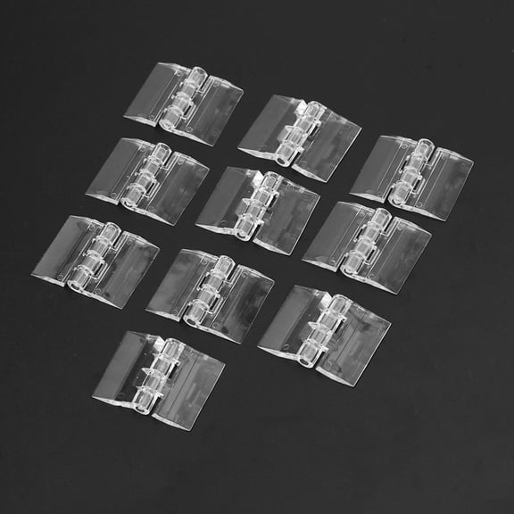 10Pcs Durable Clear Transparent Acrylic Plastic Folding Hinges Perspex Hinge For Storage Box Link Showcase Furniture
