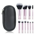thumbnail image 1 of 10Pcs Durable Mini RT Professional Blush Brush Makeup Brush Set Makeup Tool Powder Eyeshadow Foundation PINK HANDLE WITH BAG, 1 of 8