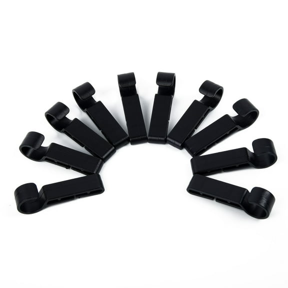 10Pcs Durable Plastic Helmet Clips Headlamp Hard Hat Safety Cap Hook