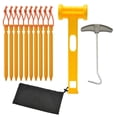 thumbnail image 1 of 10Pcs Durable Tent Nail Set - 18cm Triangular Design for Secure Ground Pegging, 1 of 8