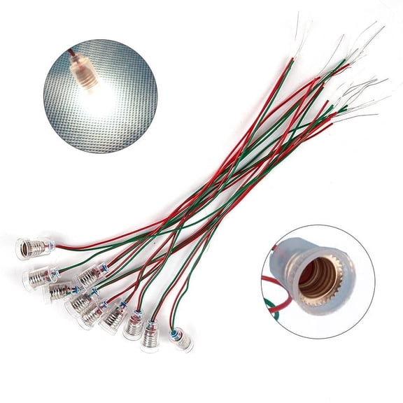 10Pcs E10 Lamp Holder With Wire E10 Lamp Base Teaching Instrument Lampholder