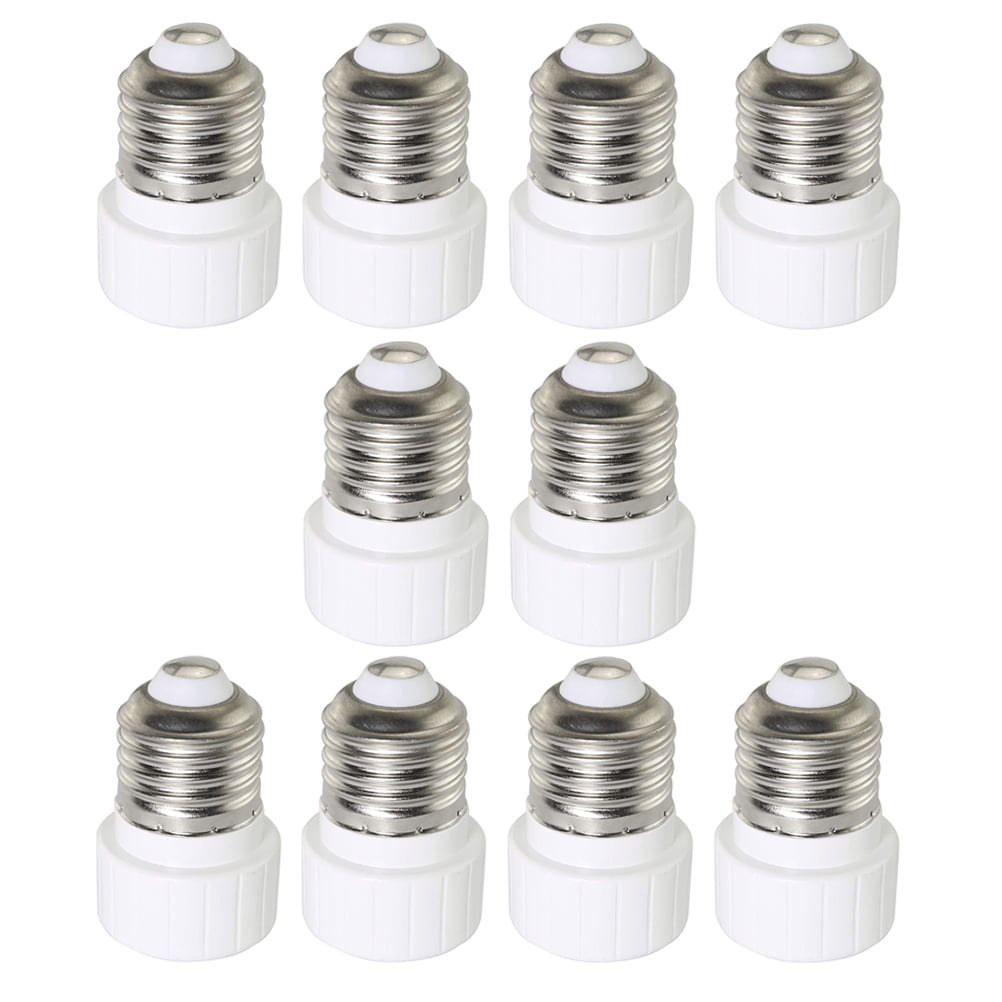 10Pcs E27 to GU10 Adapter E27 Standard Medium Base to GU10 Pin Base ...