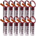 thumbnail image 1 of 10Pcs ER6V/3.6V 2400mAh PLC Lithium Battery Compatible for Toshiba PLC Battery for M64 System with Brown Plug, 1 of 5